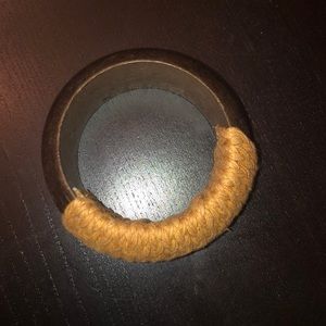 Wooden and cloth thick bangle